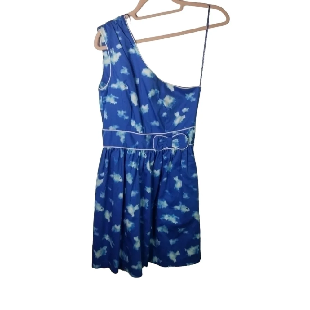 Heroines blue cloud one shoulder dress - Picture 2 of 11